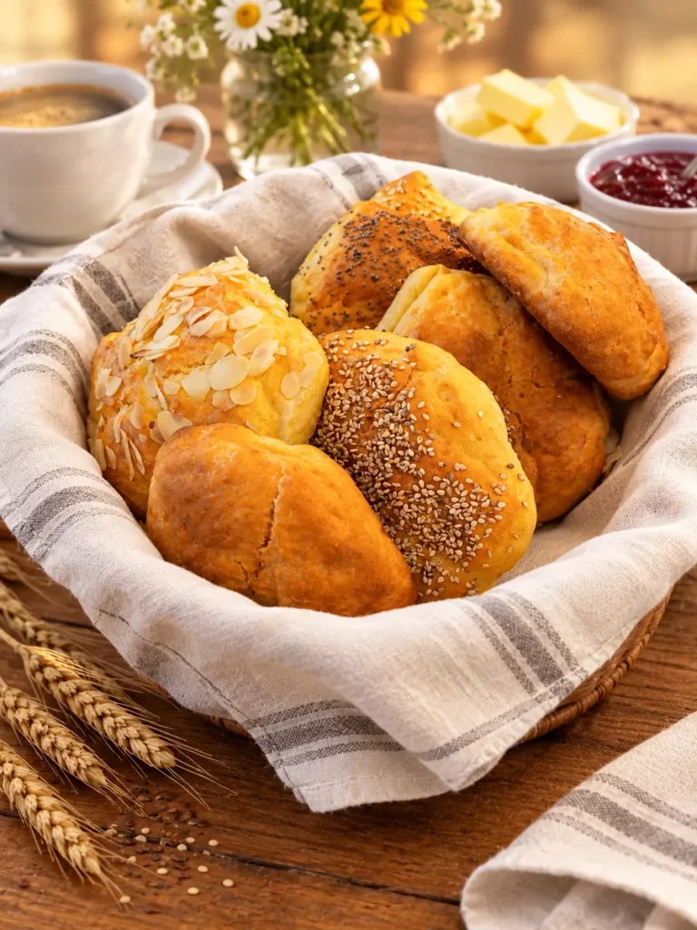Topfen, Semmerl, schnell und saftig, Frühstück, Gebäck, eiweißreich, Rezepte Dr. Marianne Thuy