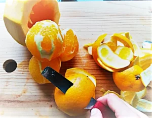 Kürbis Orangen Marmelade Orangen geschnitten - Rezept Dr. Marianne Thuy